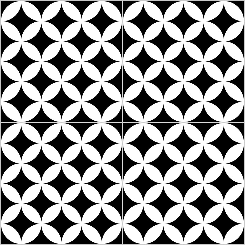 District circles black pattern