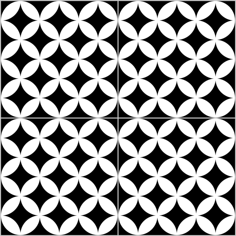 District circles black pattern